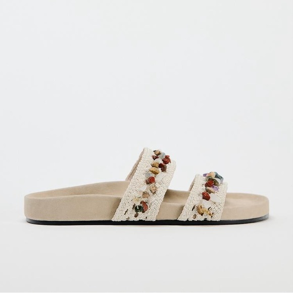 ZARA FLAT STRAPPY SANDALS - Picture 4 of 9
